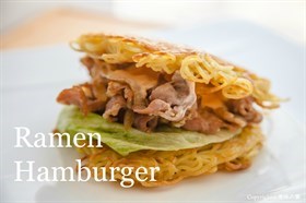 New York Ramen Burger Recipe 纽约拉面汉堡食谱