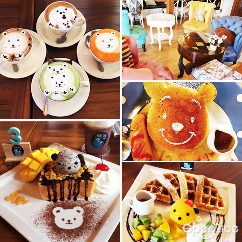bear theme, bear hug cafe, dessert, coffee, thailand, 泰国, 咖啡馆