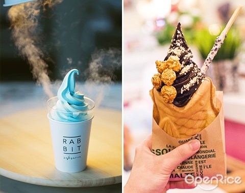 冰淇淋,雪糕,softserve,godiva,软雪糕,炒雪糕, 液氮冰淇淋, 鲷鱼烧雪糕, 北海道