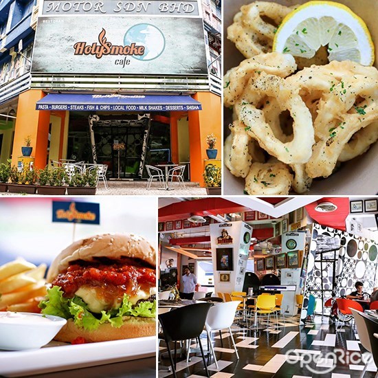 Holy Smoke Café, Western food, burgers, fried rice, Shah Alam