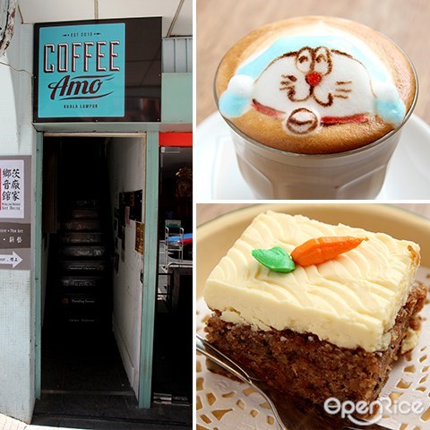 coffee amo, cafe, 3d art, petaling street, chinatown, kl