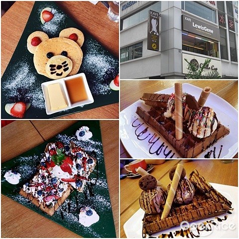 Waffles and confections make a play at the studio cafe, Bukit Jalil