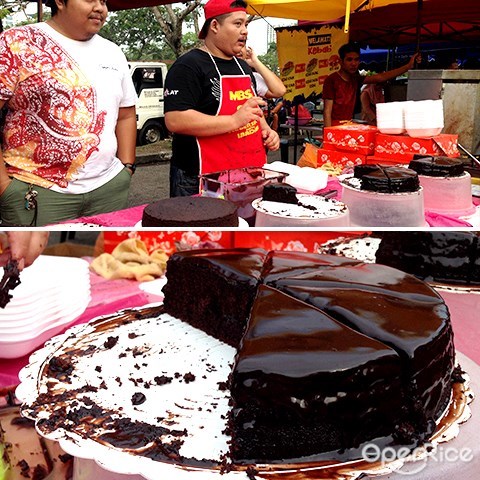 ramadhan bazaar, shah alam, moist chocolate cake
