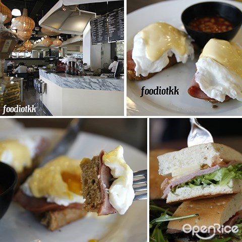 早餐, 美式早餐, egg benedict, 沙拉, 意大利面条, 烤面包, 沙巴, Kota Kinabalu 