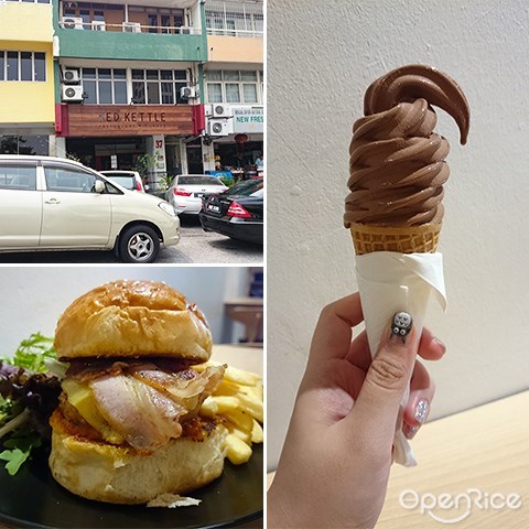Red Kettle, Soft serve, Ice cream, Pork Burger, Taman Bukit Desa