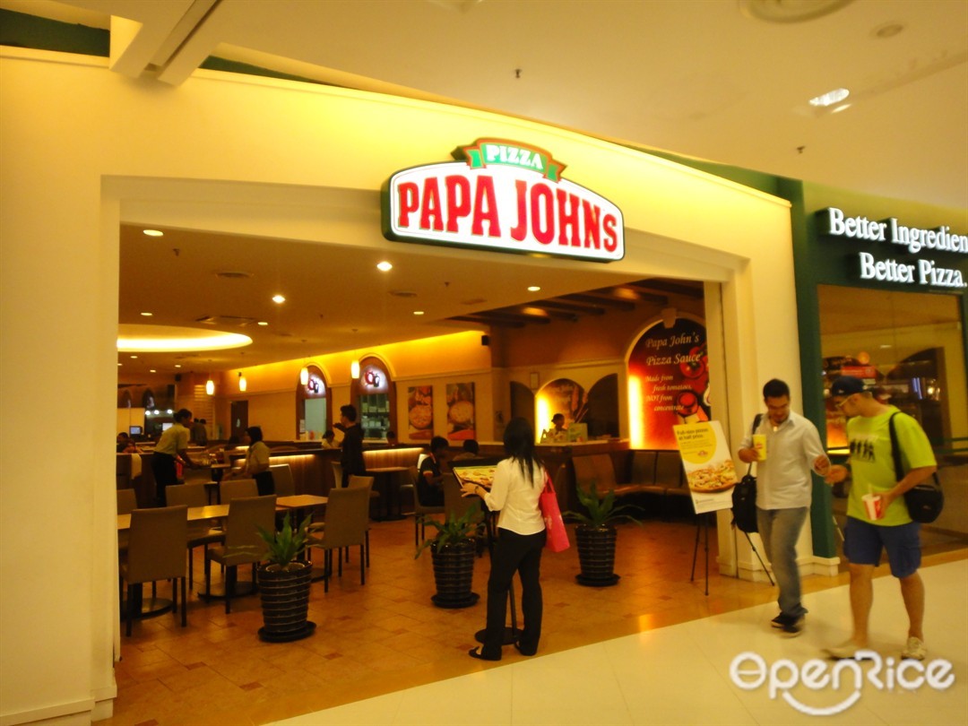 Papa John's's Menu Western variety Pizza/Pasta Restaurant in Bandar Sunway Pyramid Tower Hotel