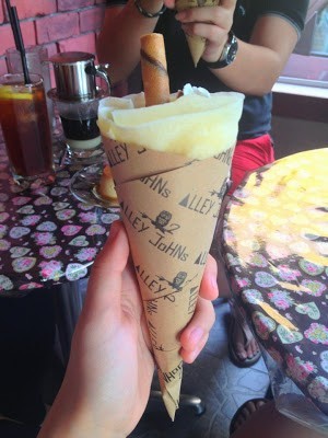 My Strawberry Choco sauce Whipping Cream Crepe. RM4.90