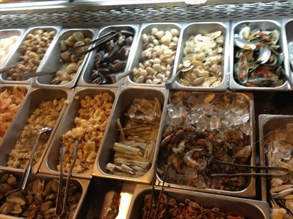 good variety of seafood ingredients